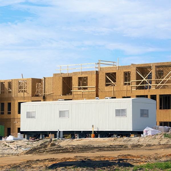 construction site office trailers can be equipped with heating and air conditioning for comfort during all seasons